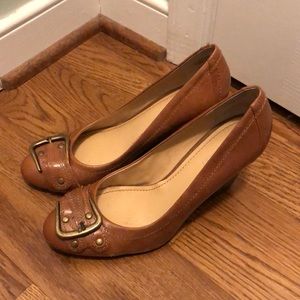 Nine West leather wedges